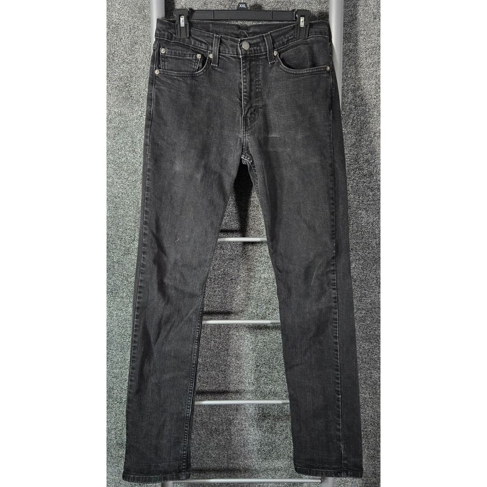 Levis 511 Slim Fit Jeans Mens 30x31 Faded Black Denim Pants 04511-1907